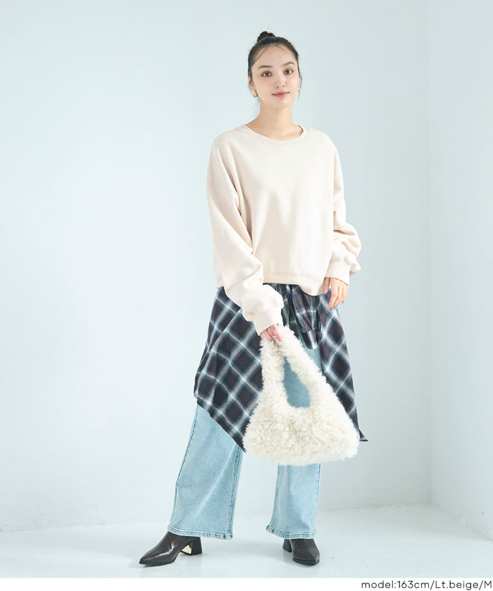 コカ coca ヘビーウェイト裏起毛ビンテージ加工無地スウェット （Lt.pink） Lt.pink