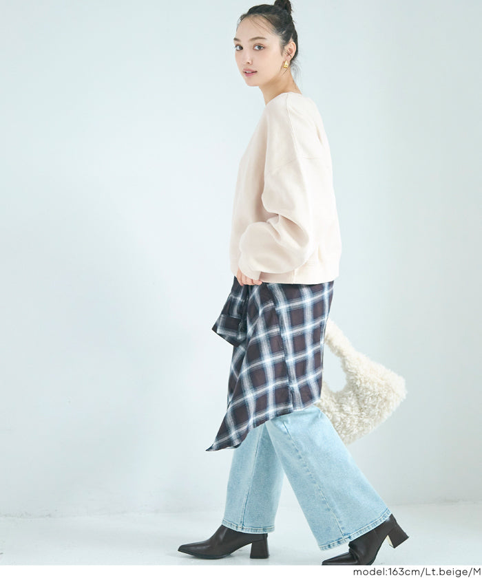 コカ coca ヘビーウェイト裏起毛ビンテージ加工無地スウェット （Lt.pink） Lt.pink