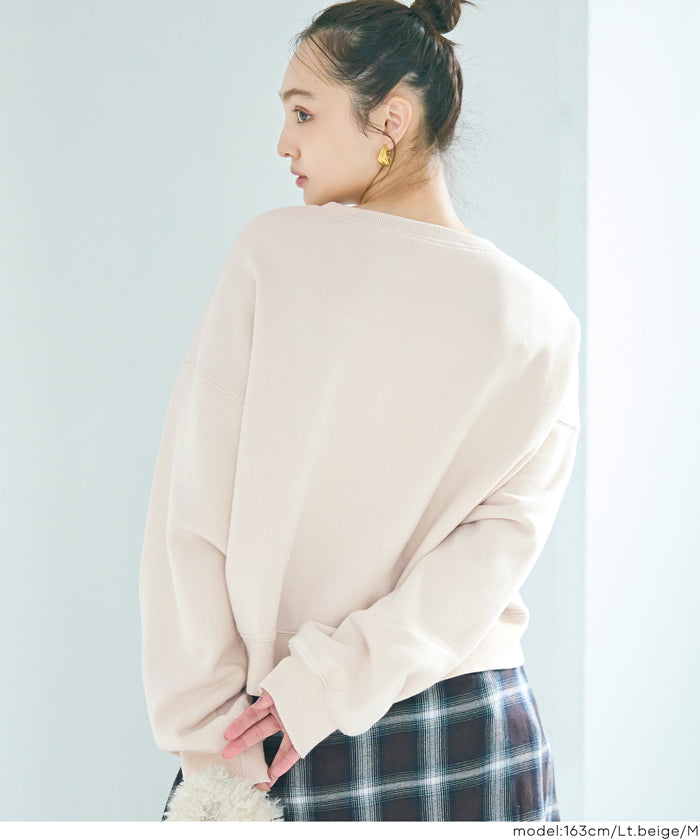 コカ coca ヘビーウェイト裏起毛ビンテージ加工無地スウェット （Lt.pink） Lt.pink