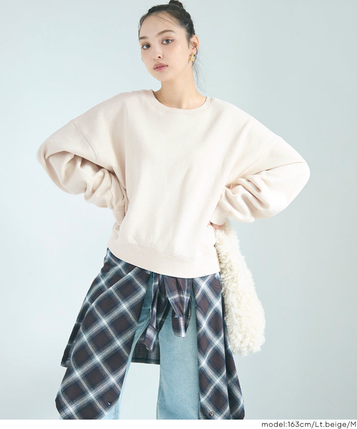 コカ coca ヘビーウェイト裏起毛ビンテージ加工無地スウェット （Lt.pink） Lt.pink