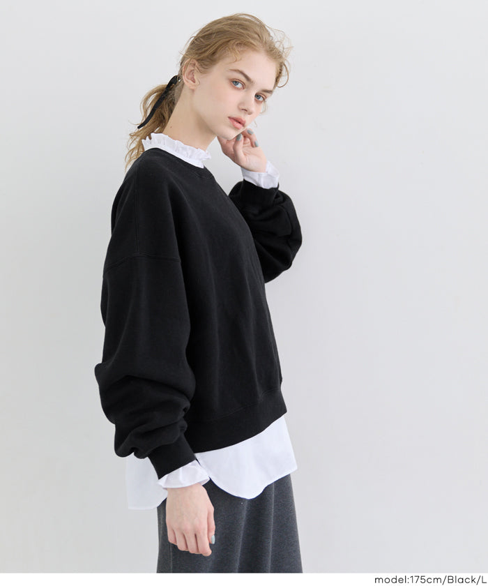 コカ coca ヘビーウェイト裏起毛ビンテージ加工無地スウェット （Lt.pink） Lt.pink