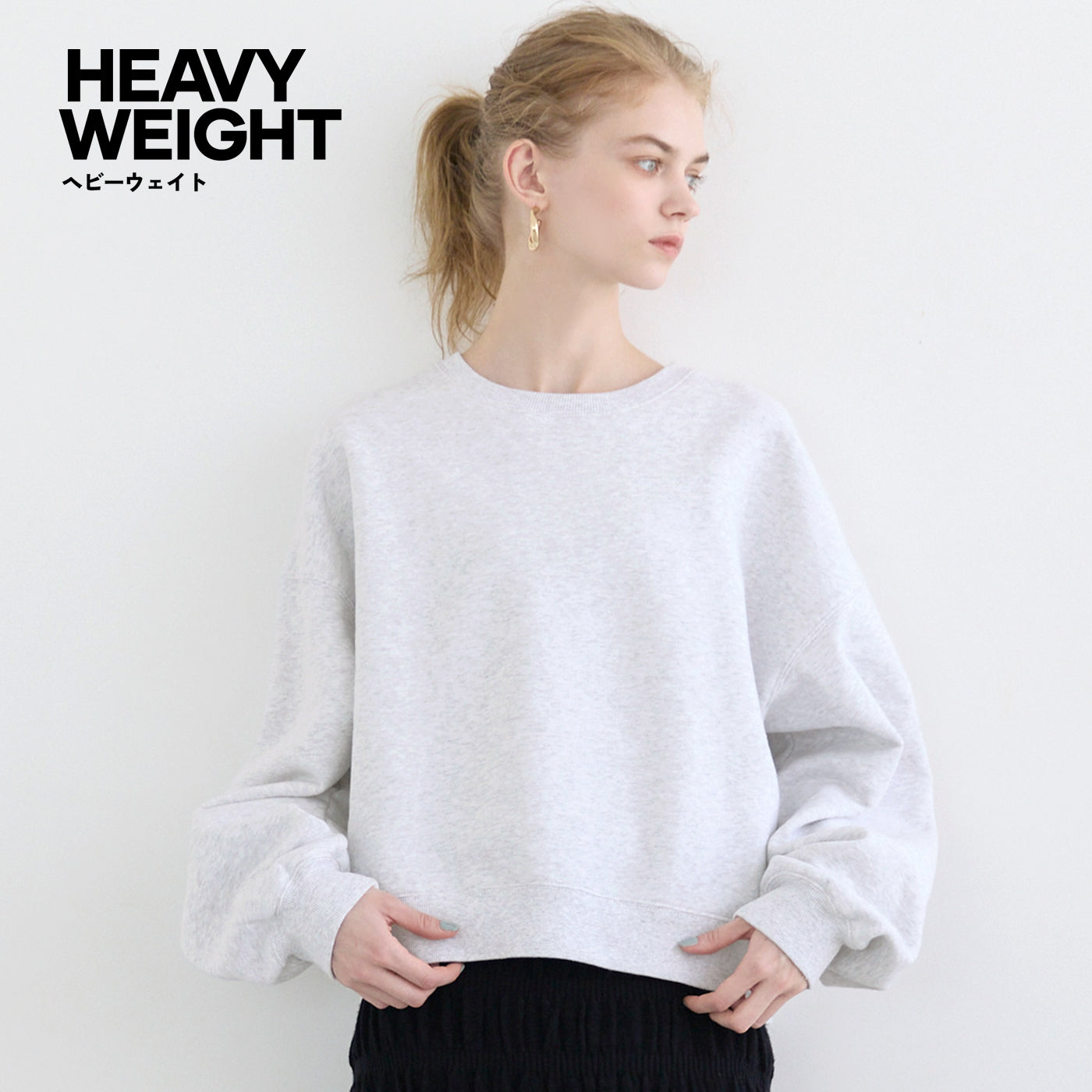 コカ coca ヘビーウェイト裏起毛ビンテージ加工無地スウェット （Lt.gray） Lt.gray