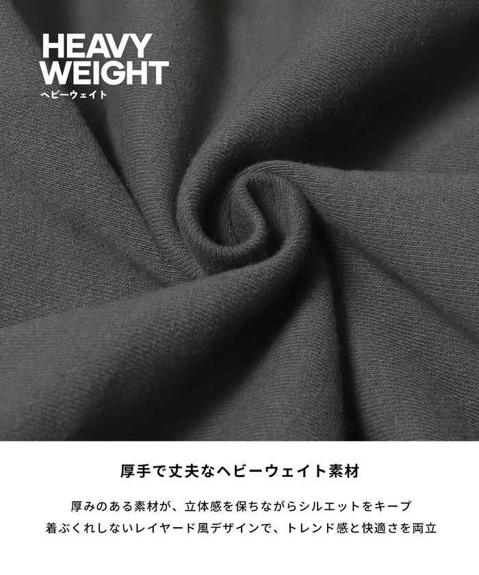 コカ coca ヘビーウェイト裏毛レイヤードスウェット （Charcoal） Charcoal