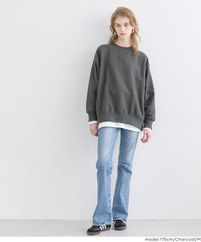 コカ coca ヘビーウェイト裏毛レイヤードスウェット （Charcoal） Charcoal