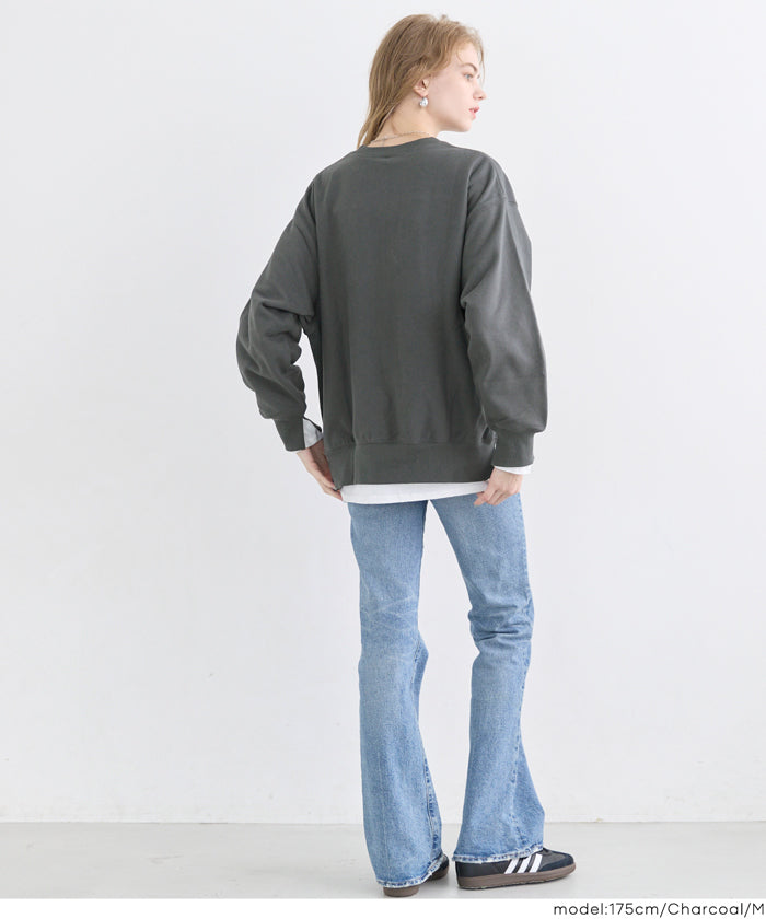 コカ coca ヘビーウェイト裏毛レイヤードスウェット （Charcoal） Charcoal
