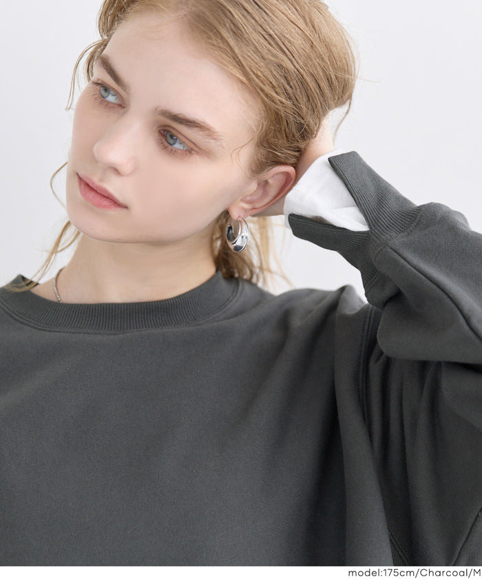コカ coca ヘビーウェイト裏毛レイヤードスウェット （Charcoal） Charcoal