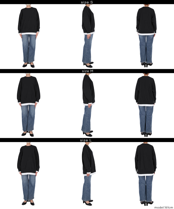 コカ coca ヘビーウェイト裏毛レイヤードスウェット （Charcoal） Charcoal