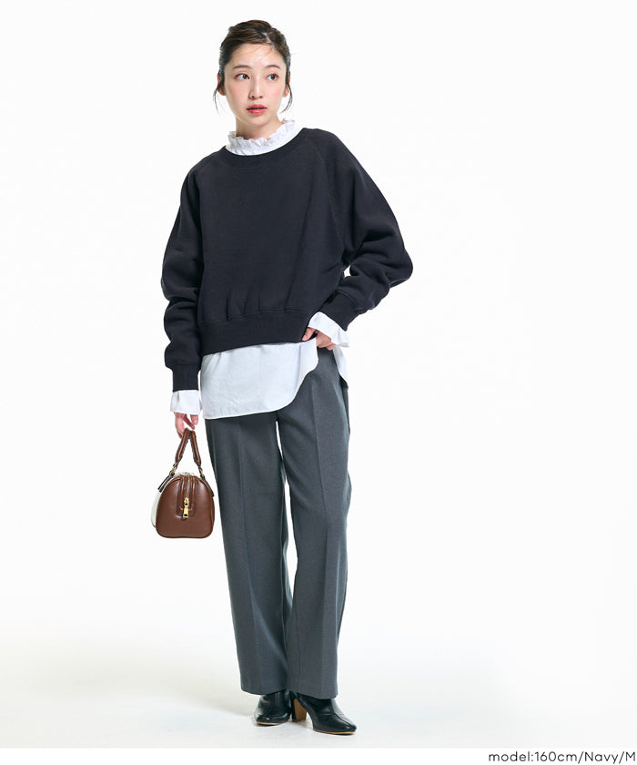 コカ coca ラグランクロップドスウェット （Navy） Navy