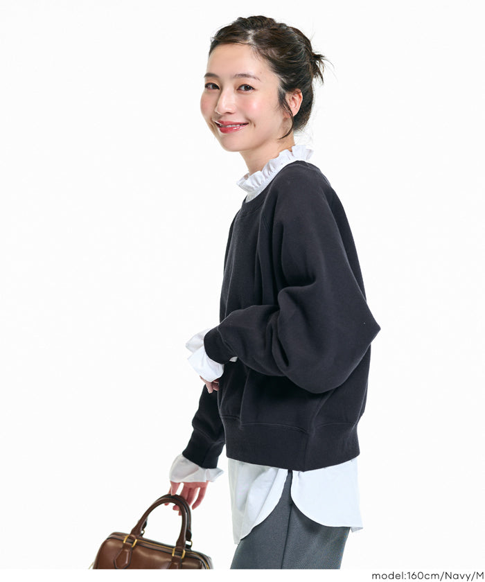 コカ coca ラグランクロップドスウェット （Navy） Navy