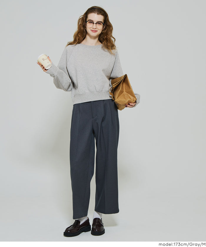 コカ coca ラグランクロップドスウェット （Navy） Navy