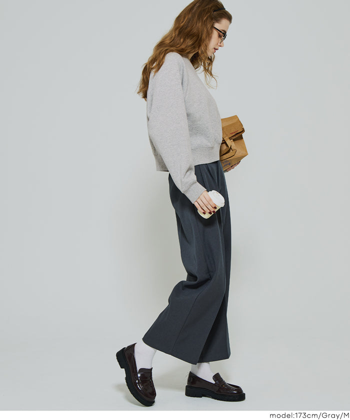 コカ coca ラグランクロップドスウェット （Navy） Navy