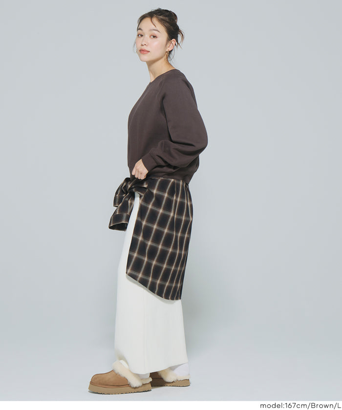 コカ coca ラグランクロップドスウェット （Navy） Navy