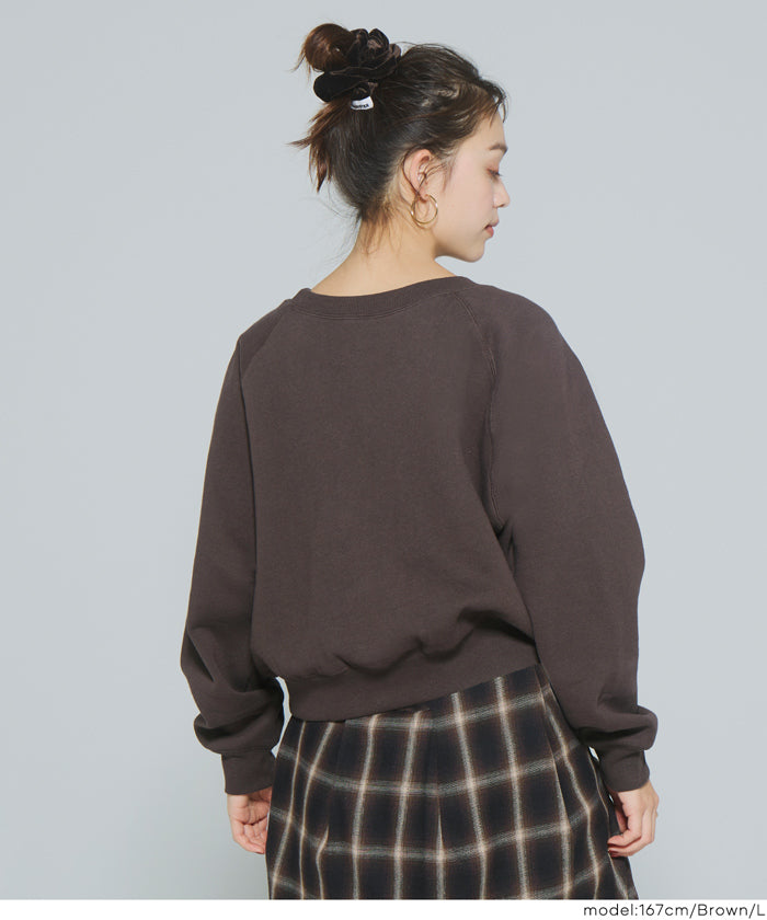 コカ coca ラグランクロップドスウェット （Navy） Navy