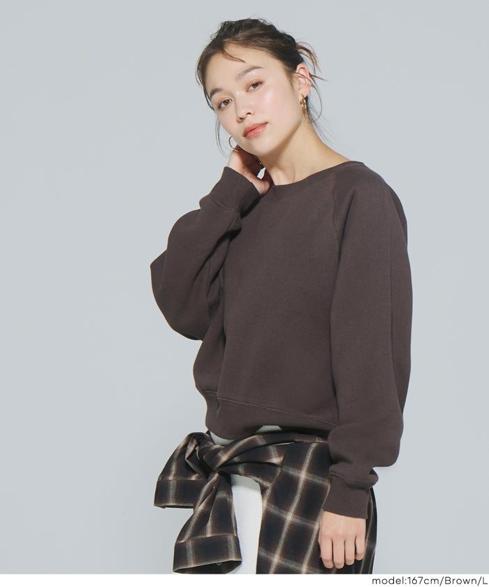 コカ coca ラグランクロップドスウェット （Navy） Navy