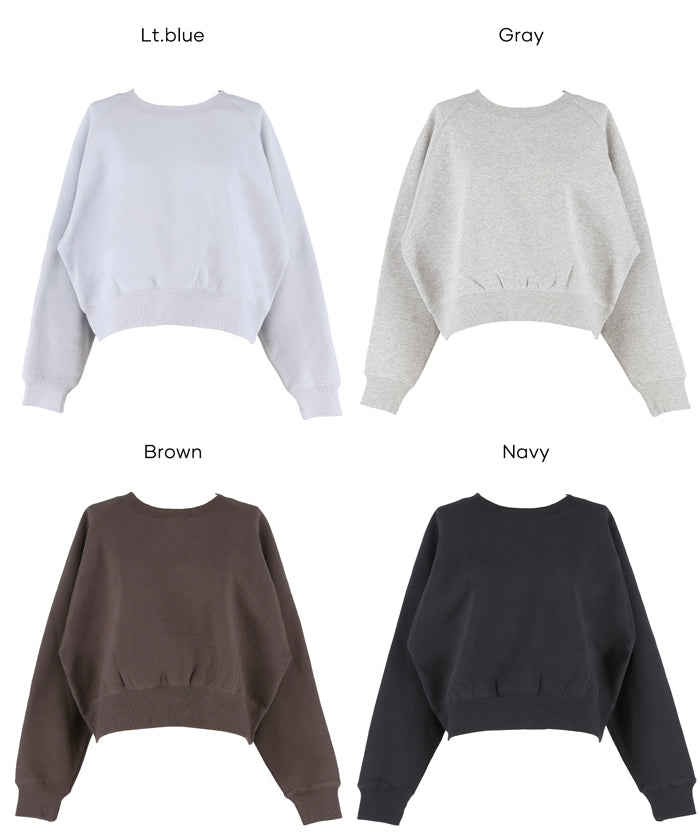 コカ coca ラグランクロップドスウェット （Navy） Navy