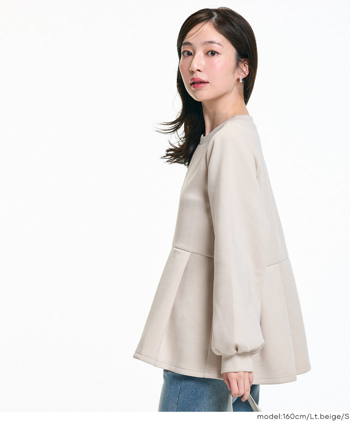 コカ coca ソフトスウェットタックフレアトップス （Lt.beige） Lt.beige