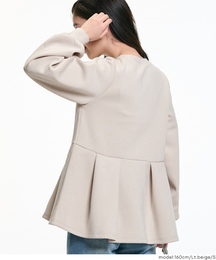 コカ coca ソフトスウェットタックフレアトップス （Lt.beige） Lt.beige