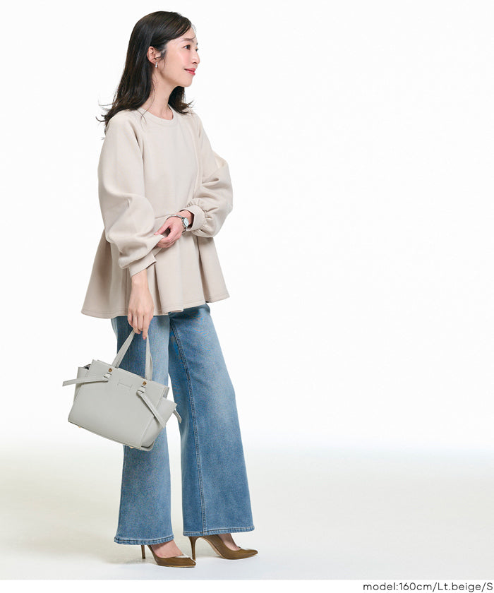 コカ coca ソフトスウェットタックフレアトップス （Lt.beige） Lt.beige
