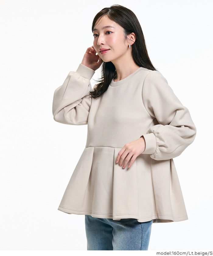 コカ coca ソフトスウェットタックフレアトップス （Lt.beige） Lt.beige