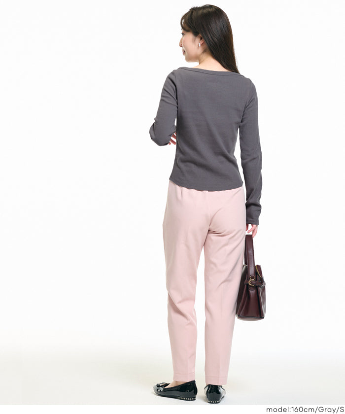 コカ coca リブボートネックカットソー （Wine） Wine