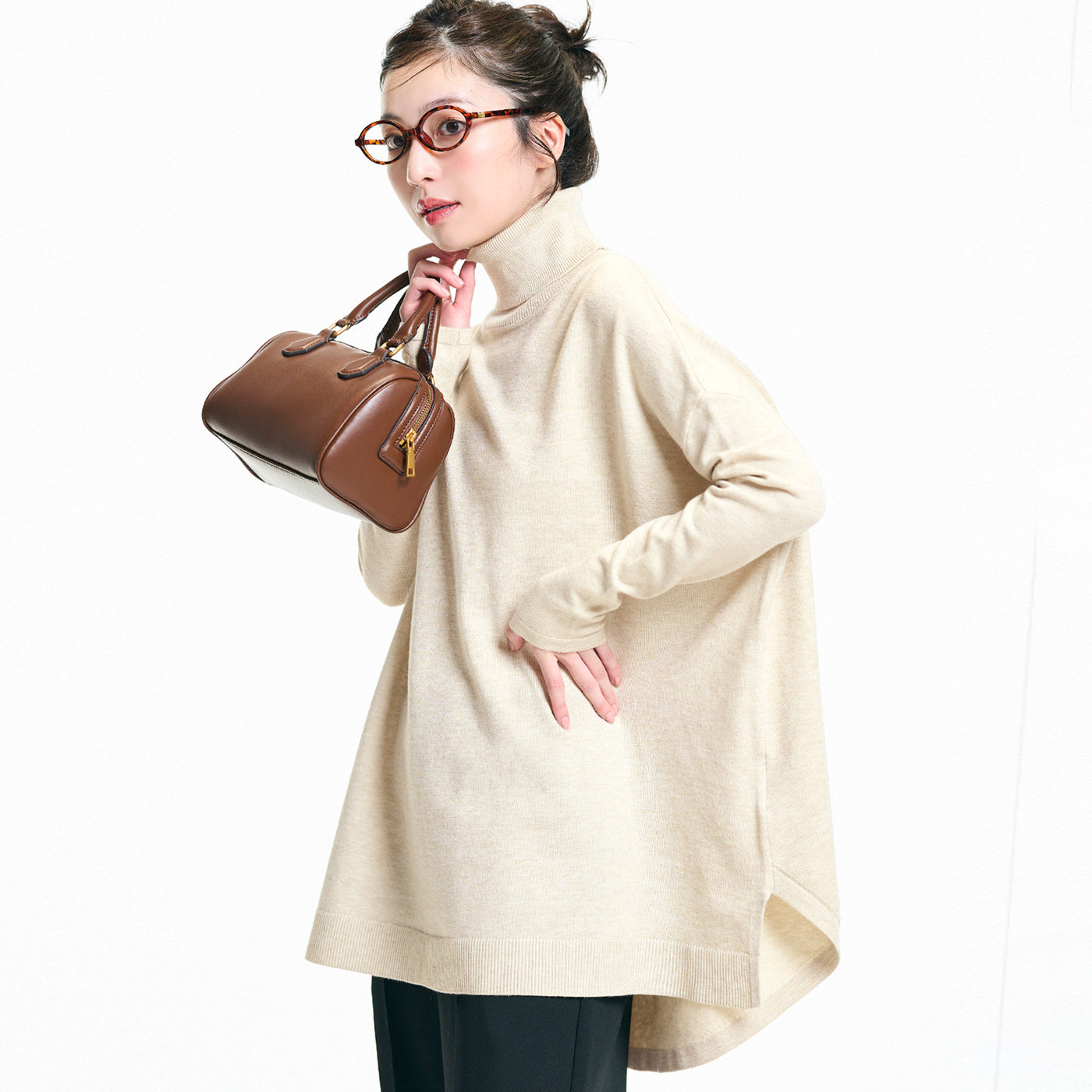 コカ coca タートルニットチュニック （Oatmeal） Oatmeal