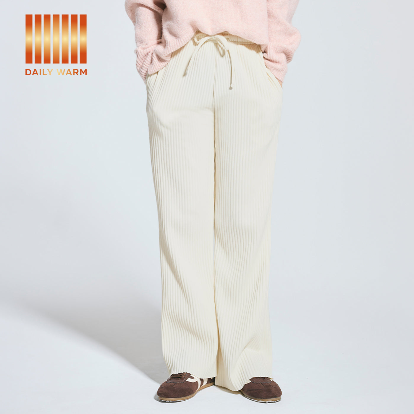 コカ coca 裏起毛ジョーゼットリブパンツ （Ivory） Ivory