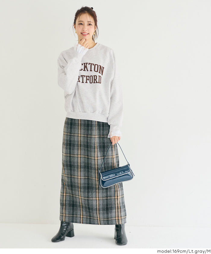 コカ coca 裏起毛ラグランロゴスウェット （Charcoal） Charcoal