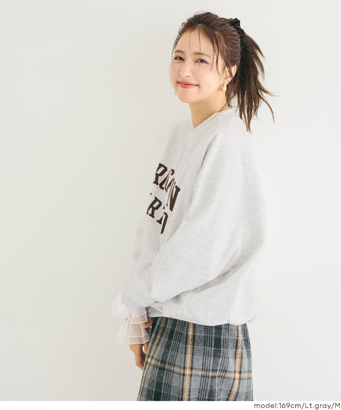 コカ coca 裏起毛ラグランロゴスウェット （Charcoal） Charcoal