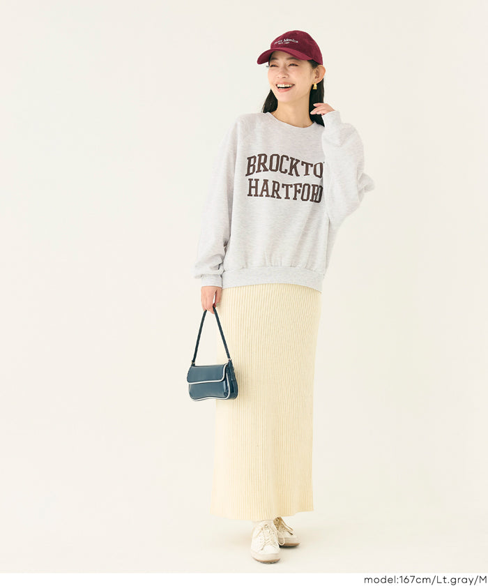 コカ coca 裏起毛ラグランロゴスウェット （Charcoal） Charcoal