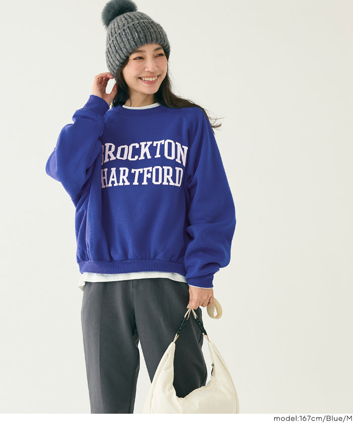 コカ coca 裏起毛ラグランロゴスウェット （Charcoal） Charcoal