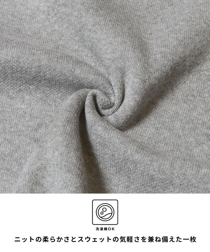 コカ coca スウェットライクニット プリントトップス （Charcoal） Charcoal