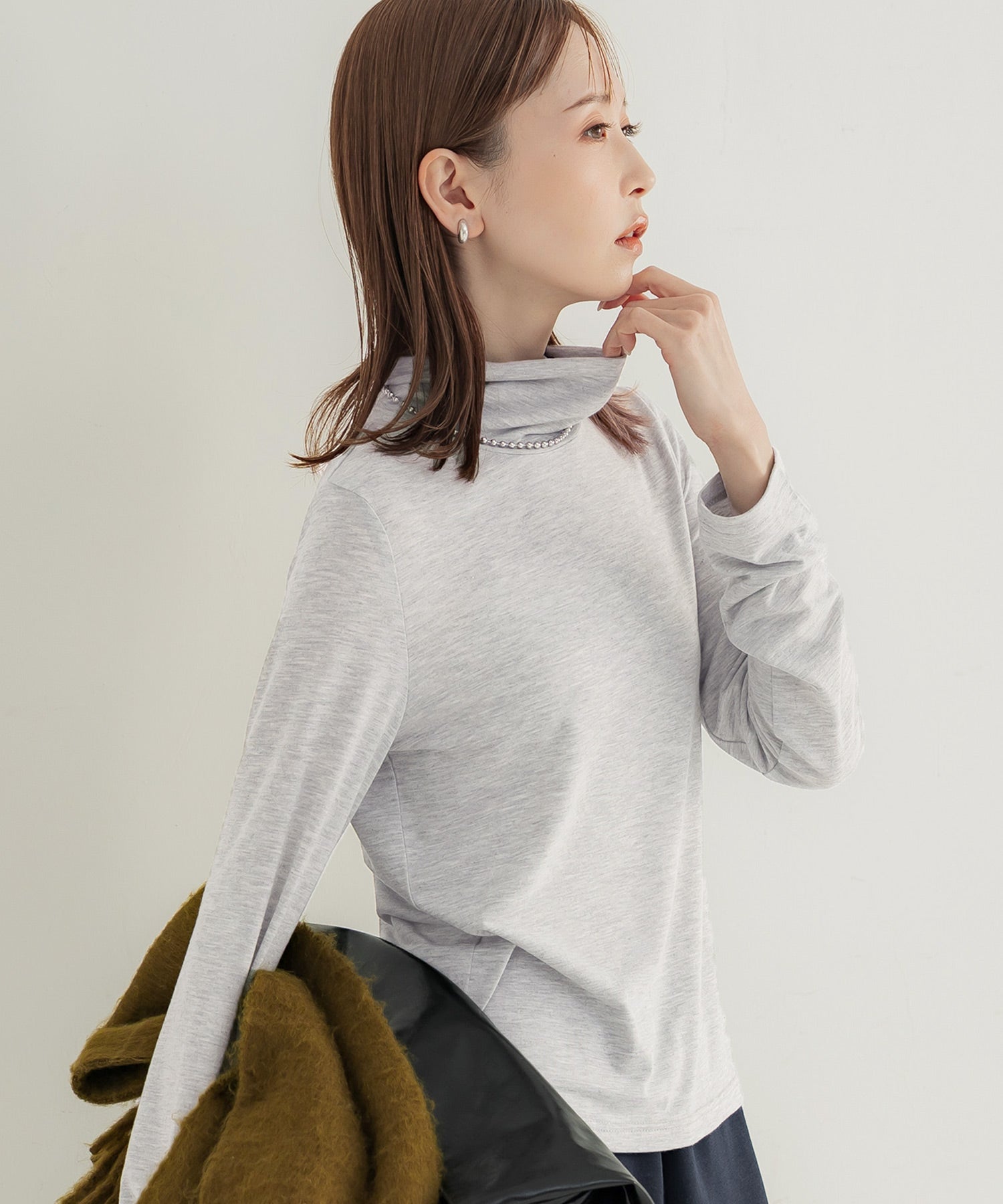 コカ coca タートルネックトップス （Gray） Gray