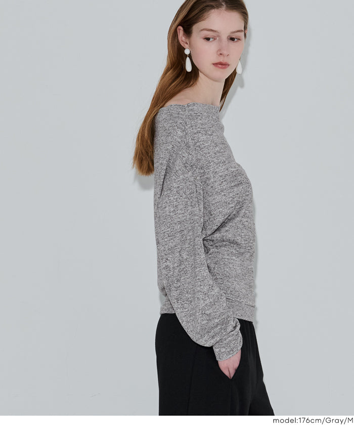 コカ coca 微起毛オフショルダートップス （Gray） Gray