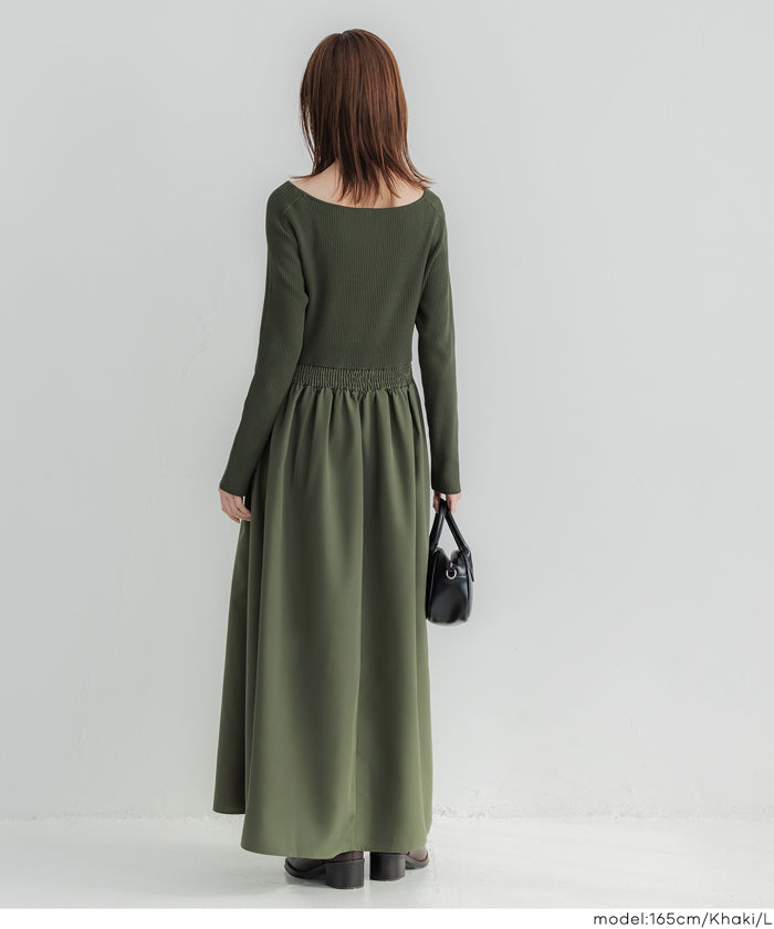 コカ coca ニットドッキングワンピース （Khaki） Khaki