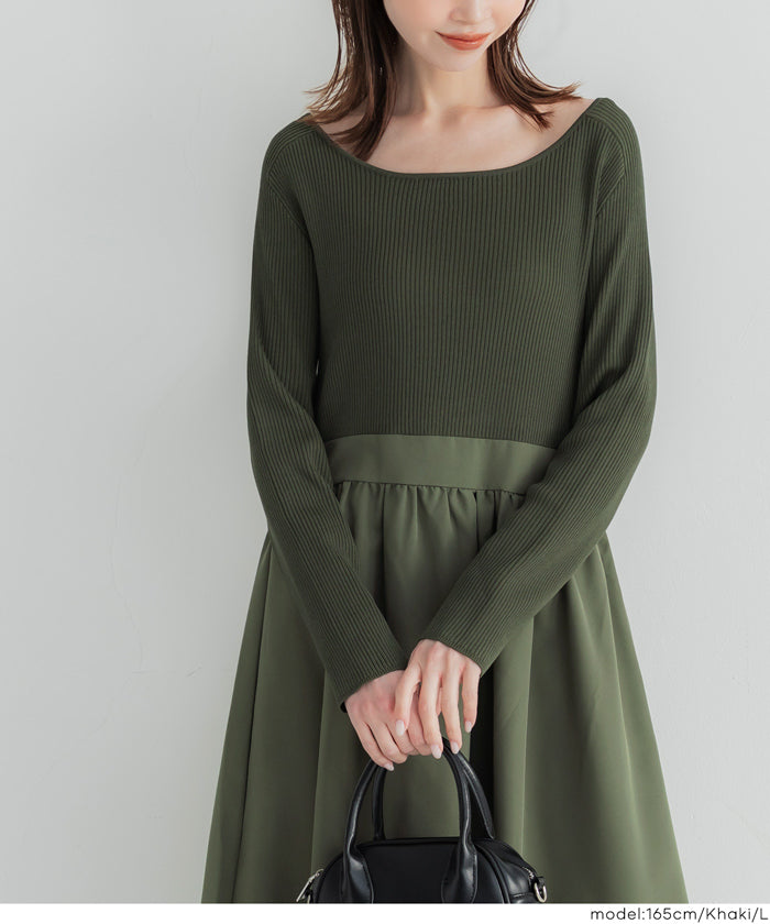 コカ coca ニットドッキングワンピース （Khaki） Khaki