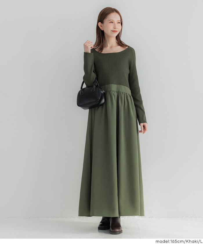 コカ coca ニットドッキングワンピース （Khaki） Khaki