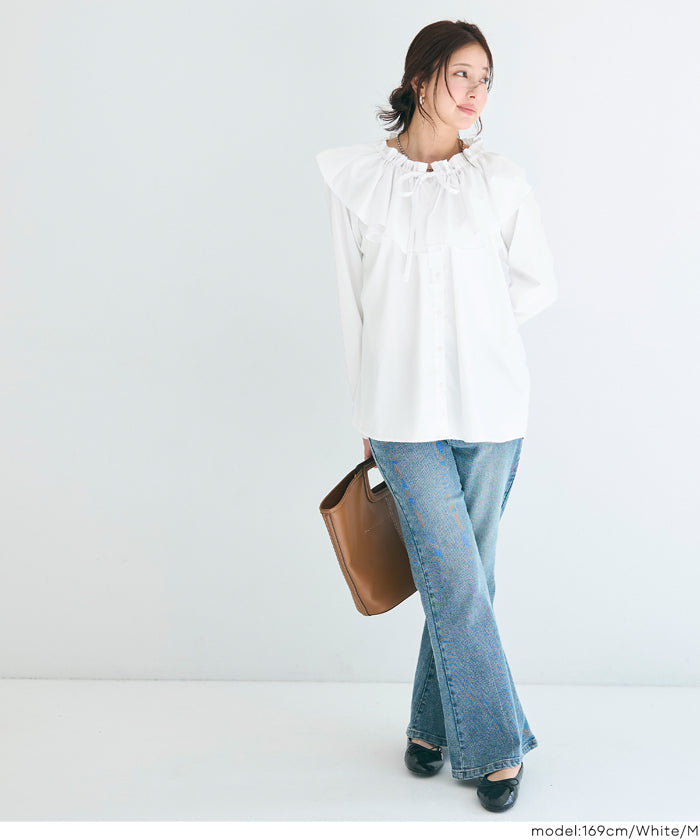 コカ coca ビックカラーチュニックブラウス （White） White