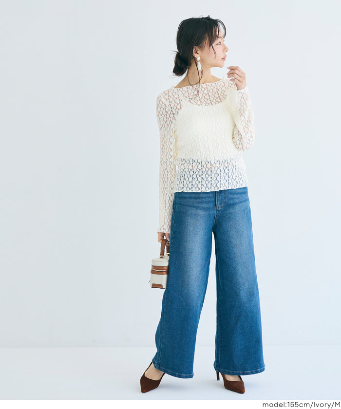コカ coca ストレッチレーストップス （Ivory） Ivory