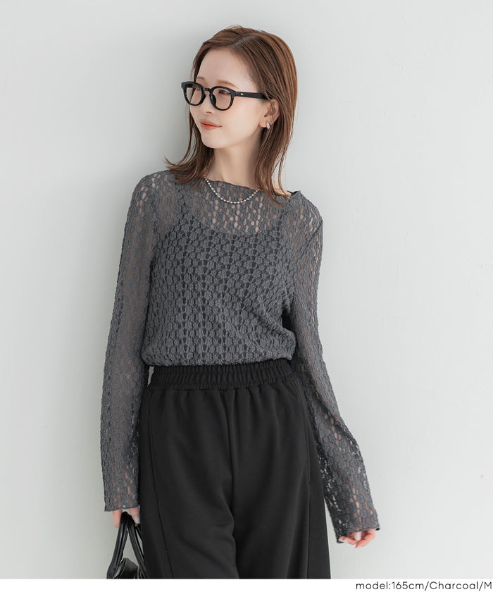コカ coca ストレッチレーストップス （Ivory） Ivory