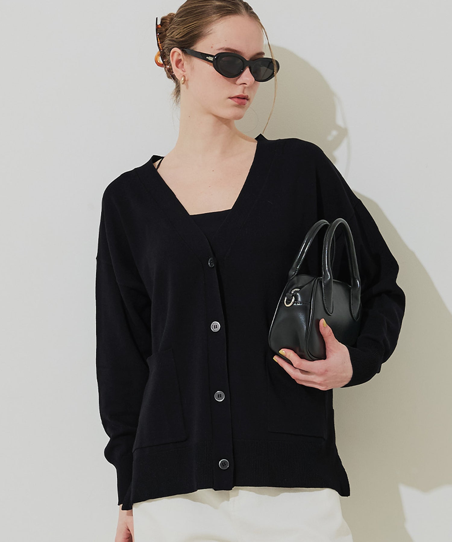 コカ coca ビックカーディガン （Black） Black