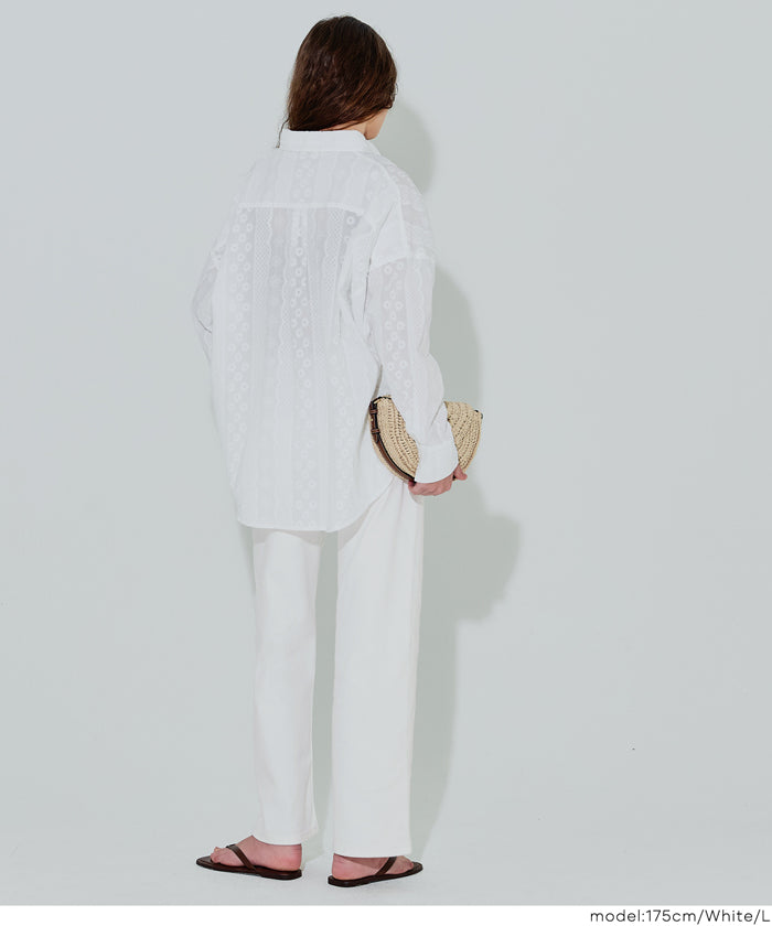 コカ coca ムーヴデニムストレートパンツ （White） White