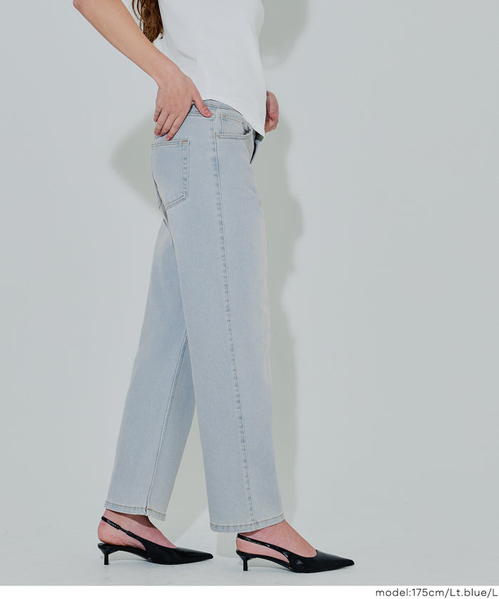 コカ coca ムーヴデニムストレートパンツ （White） White