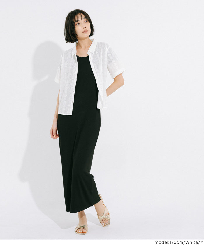 コカ coca レース半袖シャツ （White） White