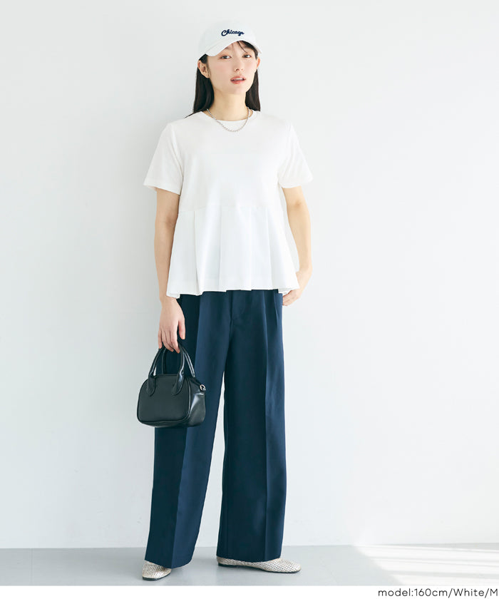 コカ coca タック異素材切替Tシャツ （Black） Black
