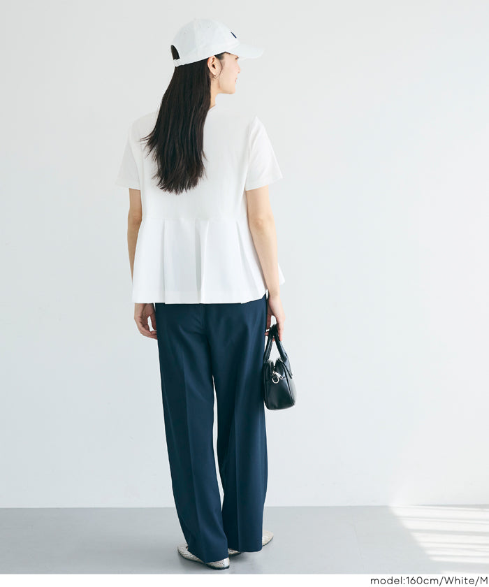コカ coca タック異素材切替Tシャツ （Black） Black