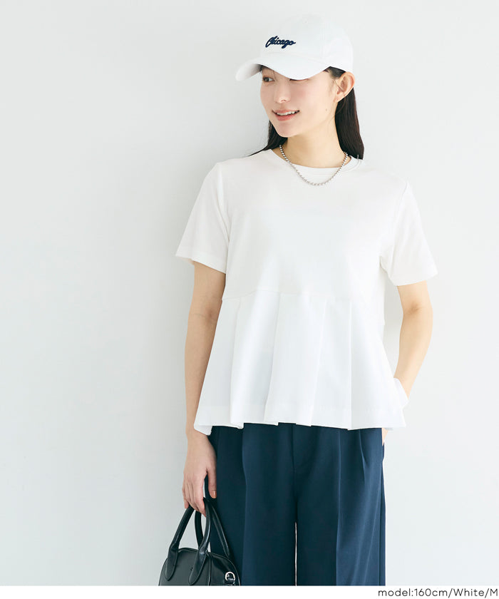 コカ coca タック異素材切替Tシャツ （Black） Black
