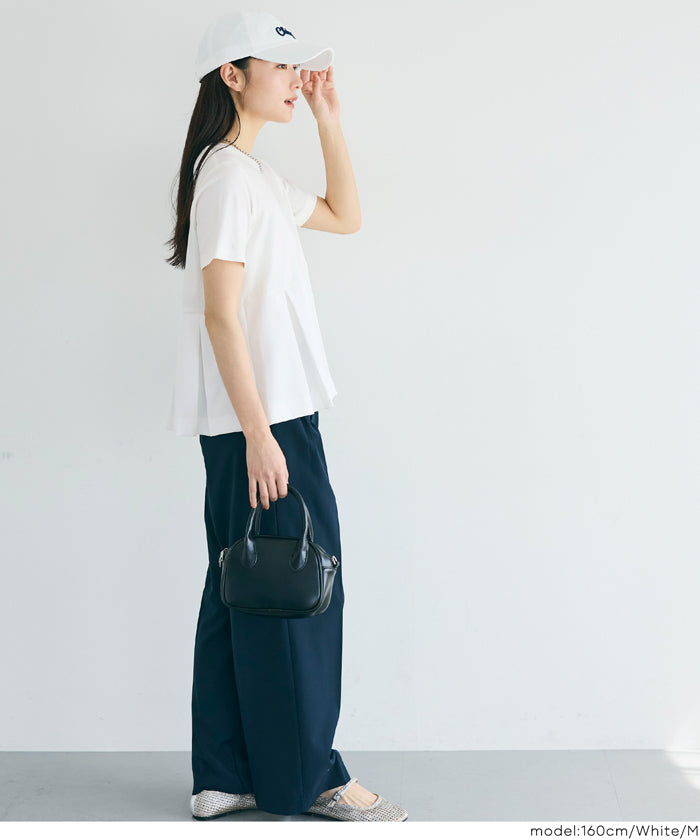 コカ coca タック異素材切替Tシャツ （Black） Black