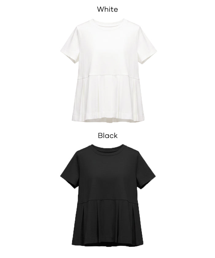 コカ coca タック異素材切替Tシャツ （Black） Black