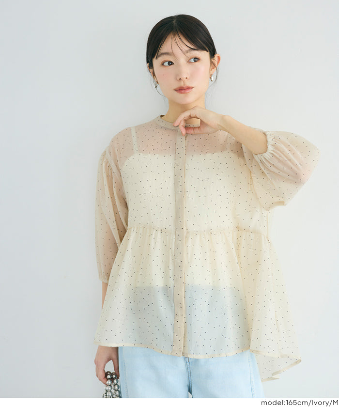 コカ coca シアーフレアブラウス （Ivory） Ivory