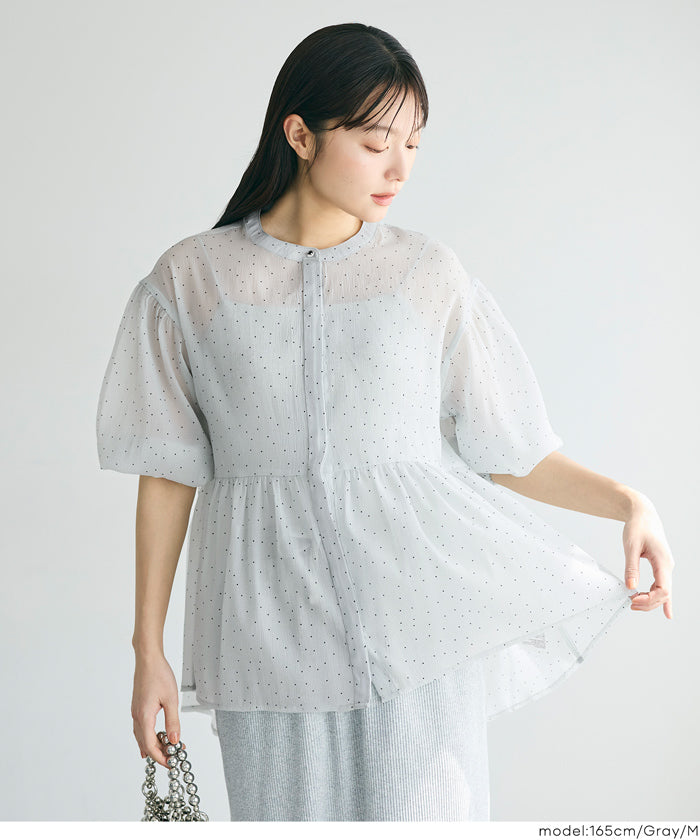 コカ coca シアーフレアブラウス （Ivory） Ivory